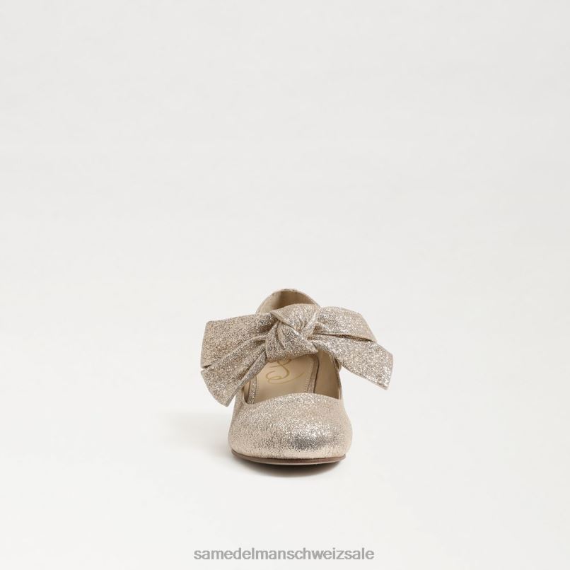 CH Sam Edelman Kinder Teddy-Blockabsatz Mary Jane Gold Blatt X2J86934 Schuhwerk