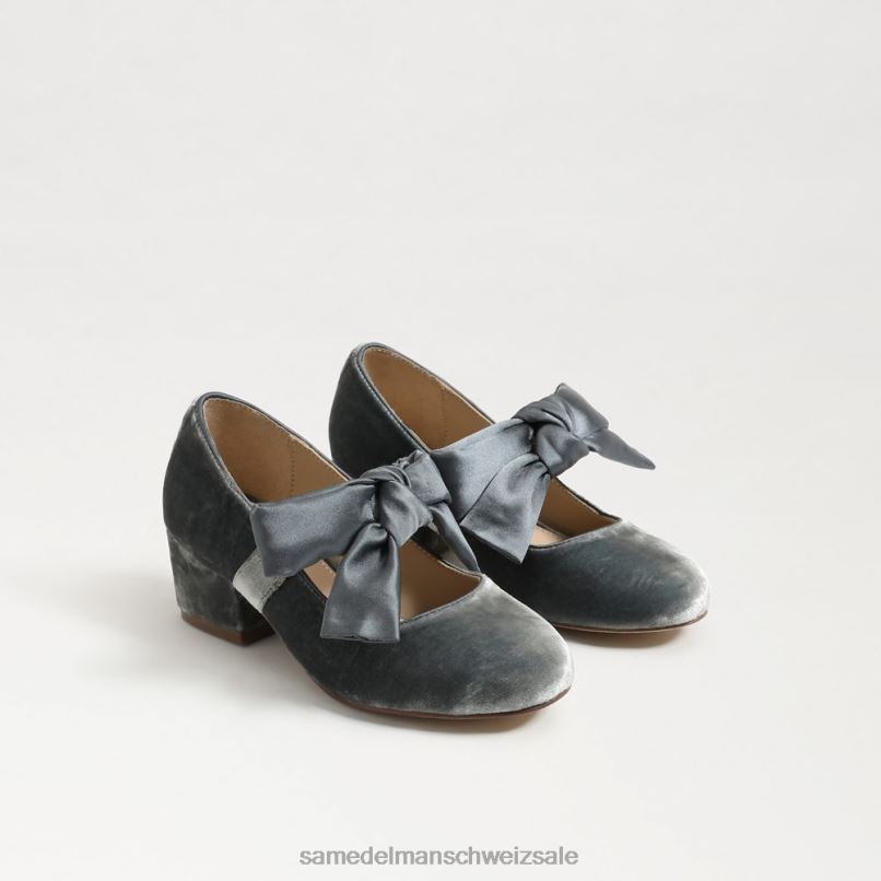 CH Sam Edelman Kinder Teddy-Blockabsatz Mary Jane rauchiges Blau X2J86933 Schuhwerk