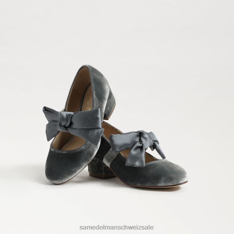 CH Sam Edelman Kinder Teddy-Blockabsatz Mary Jane rauchiges Blau X2J86933 Schuhwerk