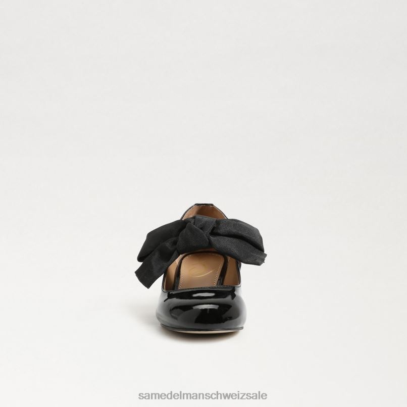 CH Sam Edelman Kinder Teddy-Blockabsatz Mary Jane schwarzes Lackleder X2J86935 Schuhwerk