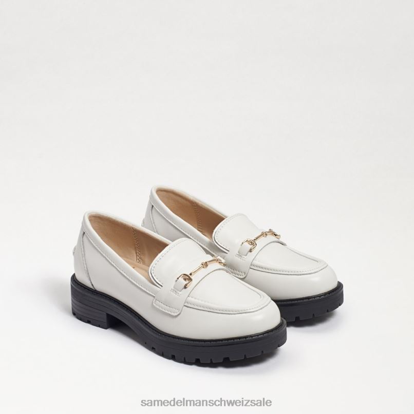 CH Sam Edelman Kinder Tully-Loafer strahlend weißes Boxleder X2J86921 Schuhwerk