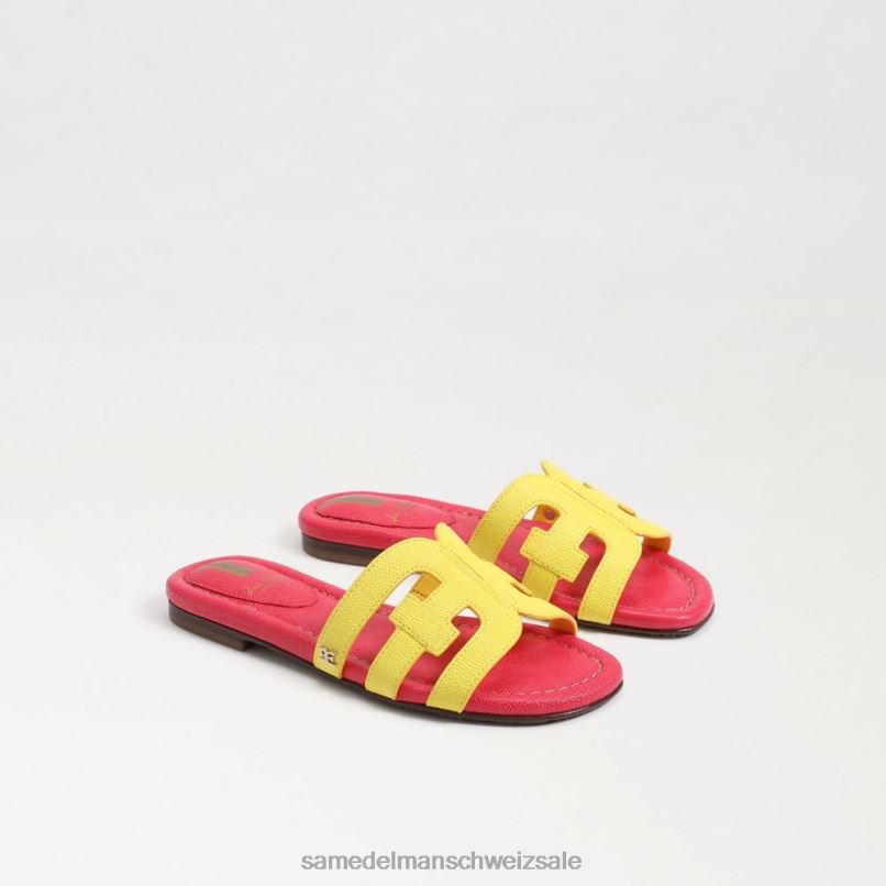 CH Sam Edelman Kinder Bay-Slide-Sandale Mimosa gelb/ultra fuscia X2J86886 Schuhwerk