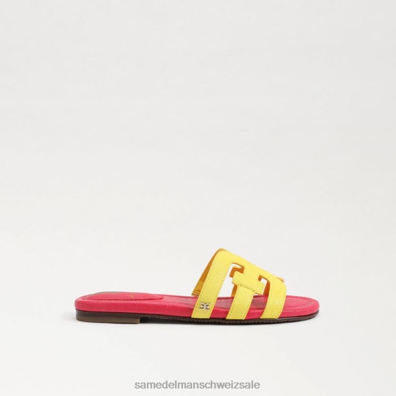 CH Sam Edelman Kinder Bay-Slide-Sandale Mimosa gelb/ultra fuscia X2J86886 Schuhwerk