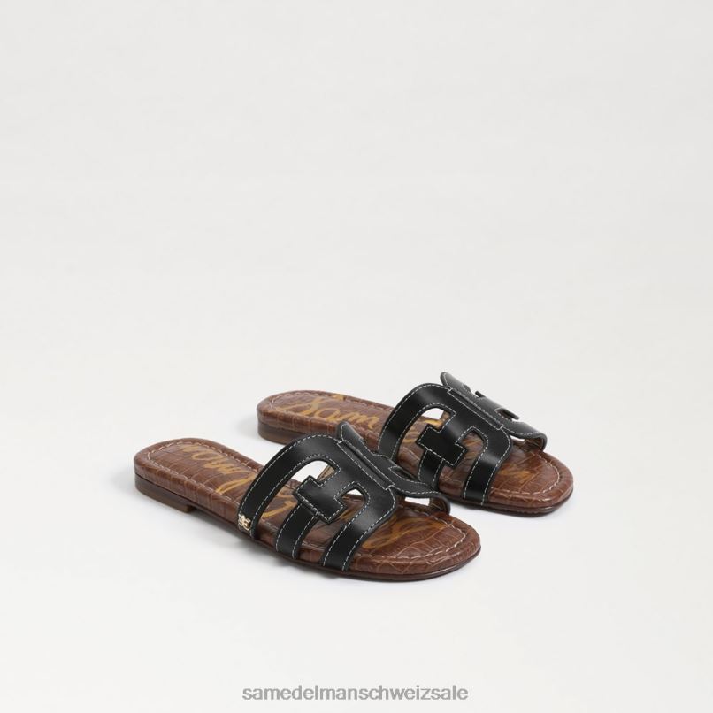 CH Sam Edelman Kinder Bay-Slide-Sandale schwarzes Leder X2J86891 Schuhwerk