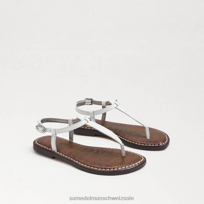 CH Sam Edelman Kinder Gigi-Zehensandale strahlend weißes Leder X2J86938 Schuhwerk
