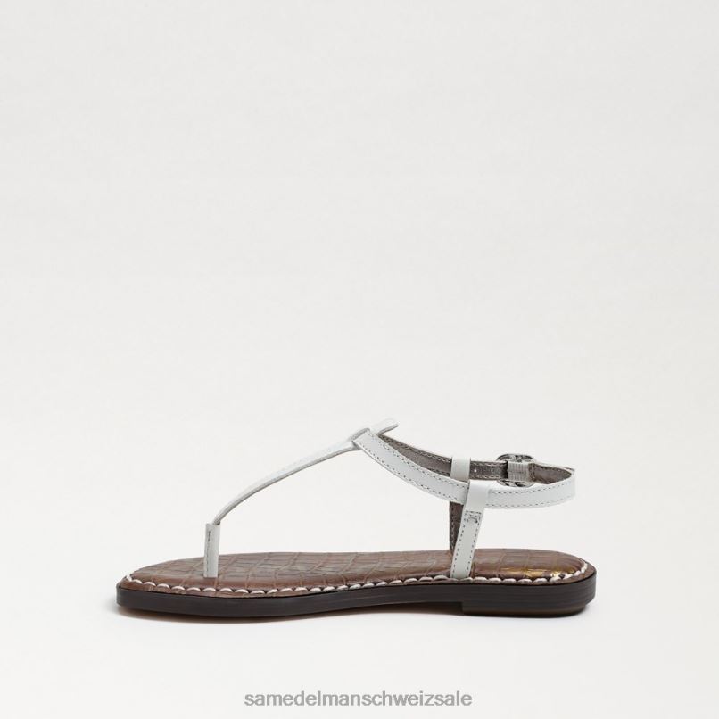 CH Sam Edelman Kinder Gigi-Zehensandale strahlend weißes Leder X2J86938 Schuhwerk