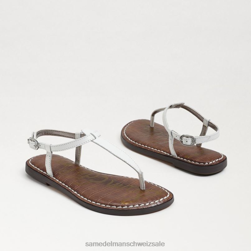 CH Sam Edelman Kinder Gigi-Zehensandale strahlend weißes Leder X2J86938 Schuhwerk