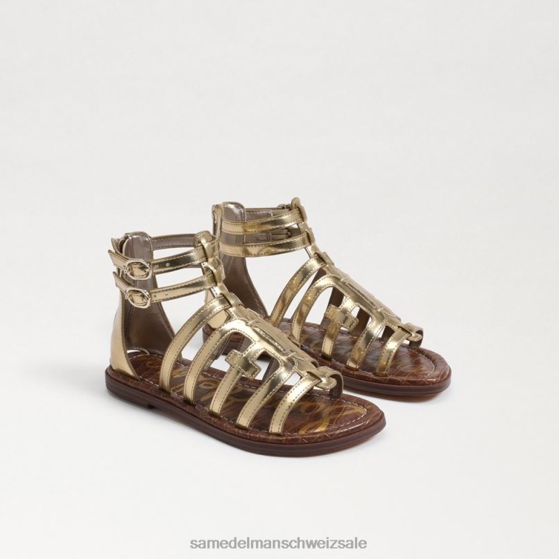 CH Sam Edelman Kinder Ginnie Gladiator-Sandale Bernstein Gold X2J861030 Schuhwerk