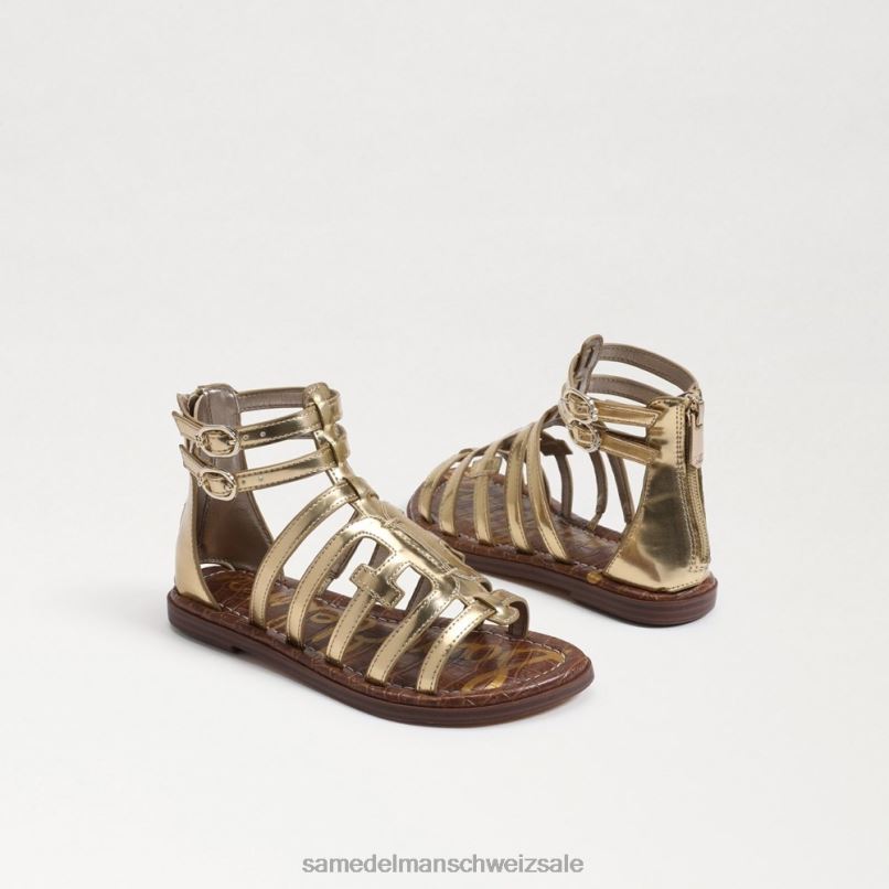 CH Sam Edelman Kinder Ginnie Gladiator-Sandale Bernstein Gold X2J861030 Schuhwerk
