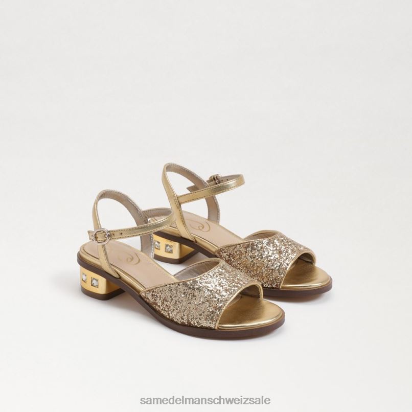 CH Sam Edelman Kinder Ivy-Sandale mit Blockabsatz Bernstein Gold X2J861036 Schuhwerk