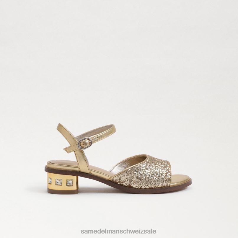 CH Sam Edelman Kinder Ivy-Sandale mit Blockabsatz Bernstein Gold X2J861036 Schuhwerk