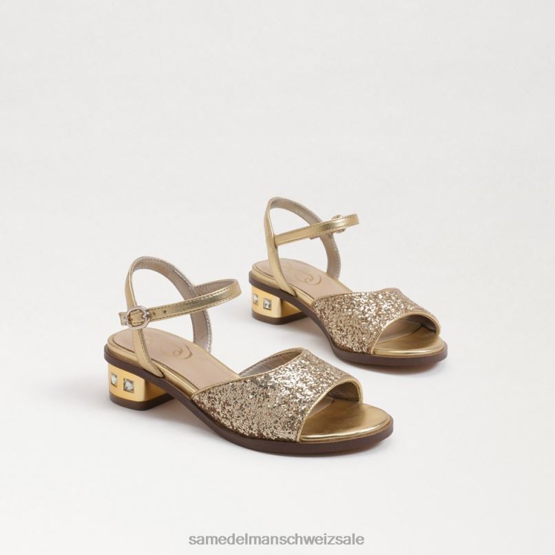 CH Sam Edelman Kinder Ivy-Sandale mit Blockabsatz Bernstein Gold X2J861036 Schuhwerk