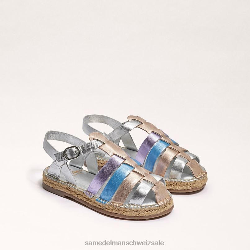 CH Sam Edelman Kinder Kora-Sandale weiches Silber/Roségold X2J861040 Schuhwerk
