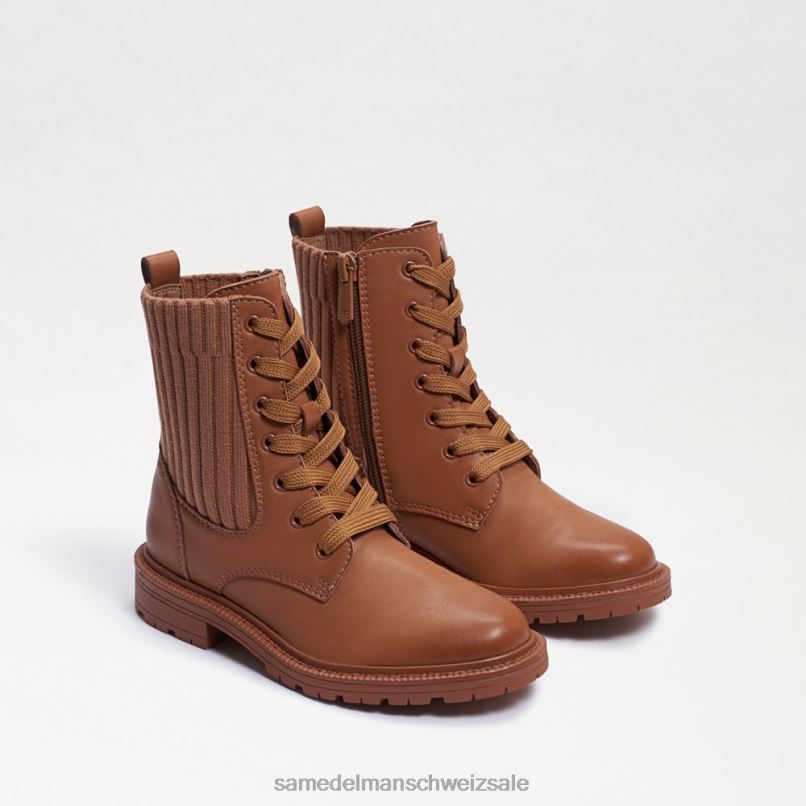 CH Sam Edelman Kinder Lydell-Kampfstiefel Es ist aus kuschelig braunem Leder X2J861009 Schuhwerk