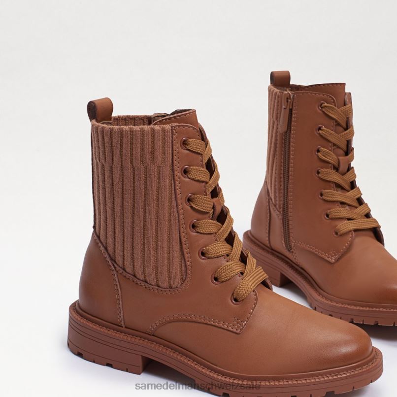 CH Sam Edelman Kinder Lydell-Kampfstiefel Es ist aus kuschelig braunem Leder X2J861009 Schuhwerk