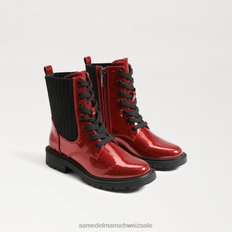 CH Sam Edelman Kinder Lydell-Kampfstiefel Rubinrot X2J861012 Schuhwerk