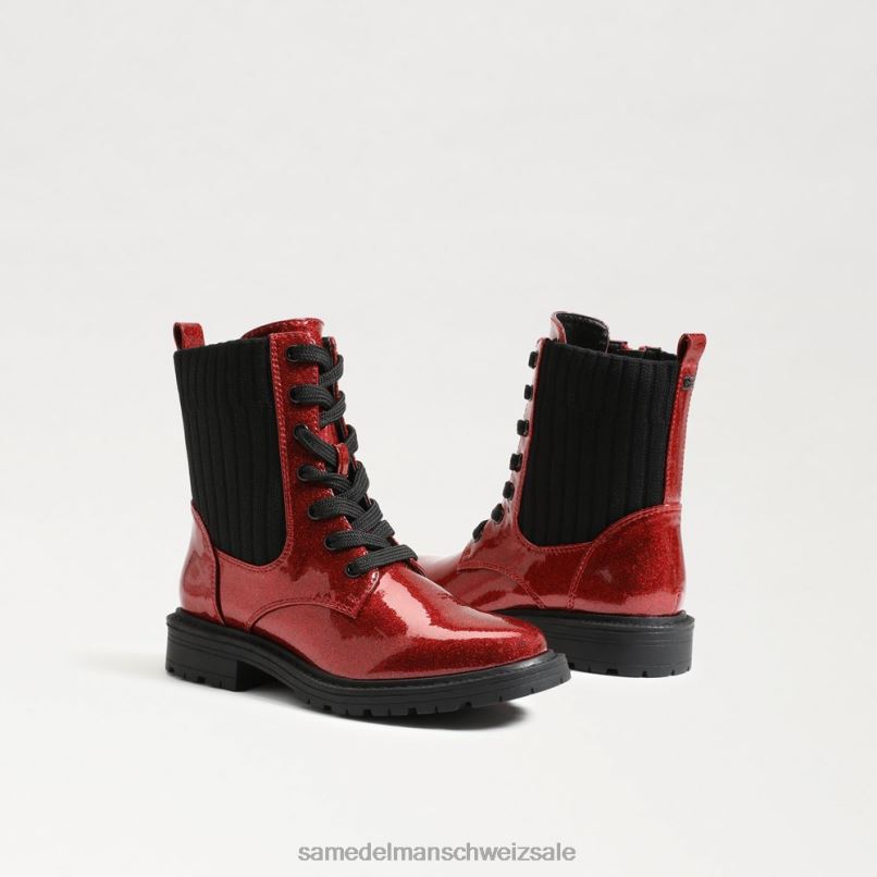CH Sam Edelman Kinder Lydell-Kampfstiefel Rubinrot X2J861012 Schuhwerk